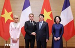Chủ tịch nước Lương Cường chủ trì chiêu đãi cấp Nhà nước Tổng thống Pháp
