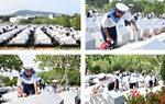 Cán bộ, chiến sĩ Vùng 5 Hải quân làm đẹp Nghĩa trang liệt sĩ Phú Quốc