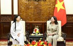 Phó Chủ tịch nước Võ Thị Ánh Xuân tiếp nữ phi hành gia Amanda Nguyễn