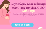 Infographic: Một số quy định, điều kiện mang thai hộ vì mục đích nhân đạo