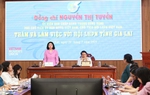 Chủ tịch Hội LHPN Việt Nam Nguyễn Thị Tuyến làm việc với Hội LHPN tỉnh Gia Lai