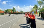 Người dân có thể xem hợp luyện diễu binh, diễu hành tại Làng Văn hóa - Du lịch các dân tộc Việt Nam