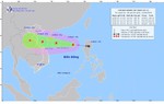 Áp thấp nhiệt đới đã mạnh lên thành cơn bão số 5
