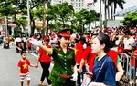 Nữ chiến sĩ Công an Thủ đô tham gia giữ an ninh trật tự sơ duyệt diễu binh, diễu hành 