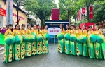 Khối Phụ nữ Việt Nam trước giờ Tổng duyệt diễu binh, diễu hành A80