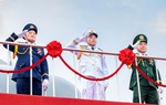 Nghi lễ chào cờ đặc biệt của lực lượng vũ trang trên biển sáng 2/9