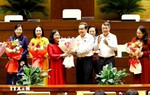 Thủ tướng Lê Minh Hưng và Chủ tịch Quốc hội Trần Thanh Mẫn gặp mặt nữ đại biểu Quốc hội khóa XVI
