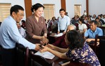 Phó Chủ tịch - Tổng Thư ký UBTƯ MTTQ Việt Nam Hà Thị Nga tiếp xúc cử tri tại Lai Châu