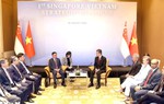 Lễ đón Thường trực Ban Bí thư Trần Cẩm Tú thăm chính thức Singapore