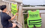 Nam thanh niên treo 200 "phao cứu người" trên thành cầu sau vụ Trung tá hy sinh