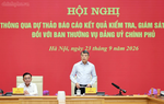 Thông qua dự thảo báo cáo kết quả kiểm tra, giám sát (đợt 3) đối với Ban Thường vụ Đảng ủy Chính phủ