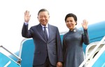 Tổng Bí thư, Chủ tịch nước Tô Lâm cùng Phu nhân lên đường thăm cấp Nhà nước tới Nga, thăm chính thức Pháp và dự Hội nghị Thượng đỉnh Không gian vũ trụ