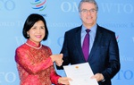 Đại sứ Lê Thị Tuyết Mai trình Thư ủy nhiệm đến Tổng Giám đốc WTO