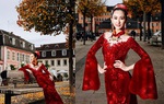 Á Hậu Hà Thu duyên dáng với tà áo dài Việt mừng ngày Quốc tế Phụ nữ 8/3
