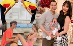 Ở nhà mùa dịch: Ông xã Khánh Thi tập thể dục cùng vợ, chồng Lan Khuê hít đất độc chiêu