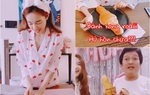 Nhã Phương lóng ngóng làm bánh tặng chồng, hình dạng chiếc bánh khiến ai cũng phì cười