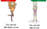 Hình ảnh chân thực nhất về sự khác biệt của một phụ nữ trước và sau khi có con