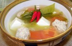 Canh dưa cải chua thịt bằm kích thích vị giác