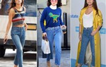 Cách phối quần jeans cho ngày Thu ấn tượng của ca sĩ Selena Gomez