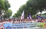 Hàng ngàn người đi bộ kêu gọi 'Đã uống rượu bia - không lái xe'