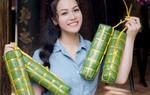 Sau khi ngất xỉu, Nhật Kim Anh trổ tài gói bánh tét