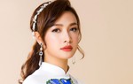 Lê Bê La dịu dàng với áo dài Minh Châu