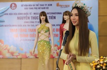 Hoa hậu Thùy Tiên tặng Bảo tàng Phụ nữ Nam bộ 4 trang phục ghi dấu ấn tại Miss Grand International