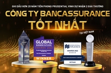 Prudential Việt Nam nhận 2 giải thưởng uy tín cho kênh phân phối qua hợp tác Ngân hàng