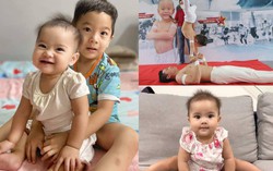 Con gái "hoàng tử xiếc" Quốc Cơ 8 tháng xoạc chân siêu "đỉnh", con trai 3 tuổi đạt kỷ lục xiếc