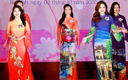 Hình ảnh Hà Nội ngàn năm hiện diện trên tà áo dài 