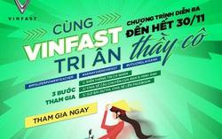 Rinh giải thưởng tổng trị giá 500 triệu đồng cùng Cuộc thi online “Cùng VinFast tri ân Thầy Cô” 