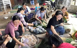 Phụ nữ Quảng Nam góp gạo, rau xanh tiếp sức cho lực lượng tìm kiếm vụ sạt lở đất