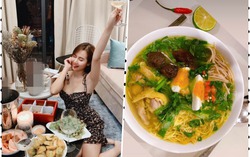 Mẹ đơn thân Huyền Lizzie "khoe" bún thang ngon xuất sắc