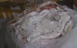 480 kg gân bò bốc mùi hôi thối được chuyển vào Nam tiêu thụ