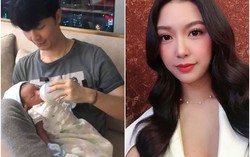 Á hậu Thúy Vân sữa quá tốt 3.000ml/ngày, con 6 tuần tăng 2kg