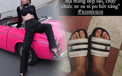 Đôi dép trắng đen rẻ bèo được Tóc Tiên và hội chị em "lăng xê"
