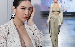 Á hậu Thúy Vân tái xuất sàn diễn sau sinh, giật spotlight với trang phục táo bạo