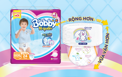 Tã quần Bobby ra mắt cỡ XXXL cho bé lớn đến 35kg