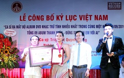 Ra mắt cùng lúc 9 DVD nhạc trữ tình, ca sĩ Triệu Trang nhận Kỷ lục Guinness Việt Nam 