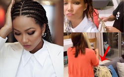 H’Hen Niê khóc ròng khi tháo gỡ tóc tết chân rết 