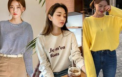 Các kiểu áo thun dài tay trẻ trung rất hợp với mùa thu