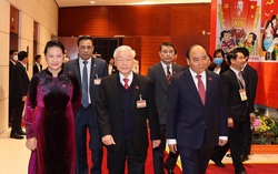 Hình ảnh đại biểu dự phiên trù bị, thông qua chương trình làm việc Đại hội XIII của Đảng