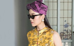 Rực sáng thời trang gấm vào thu