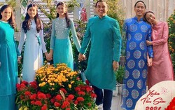 Gia đình hot nhất Vbiz chọn đồ du Xuân là áo dài: nhà Quyền Linh, Hà Tăng đẹp xuất sắc