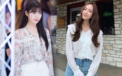 Các mỹ nhân Hàn mê mệt kiểu áo blouse dài tay "bánh bèo"