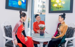Á hậu Lý Kim Thảo đọ sắc cùng diễn viên Lương Giang trong thiết kế của Nhật Dũng