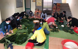 Hội LHPN Hải Dương gói 500 bánh chưng Tết tặng các khu cách ly