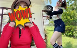 Trâm Anh biến sân golf thành sàn diễn thời trang quyến rũ