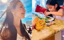 Kim Hiền "mát dạ" khi được con gái làm đồ ăn sáng, còn pha nước bồi bổ cho anh trai