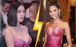 Tiểu Vy, Hoàng Thùy "đụng độ" khi diện cùng kiểu đầm hồng